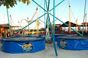 Funny Beach trampolines
