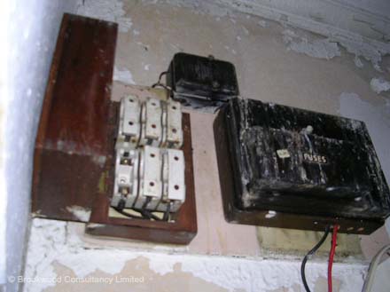 Old Fuse Board with Asbestos Textile Pads